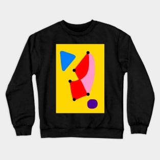 Cubist Shapes in Yellow Crewneck Sweatshirt